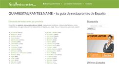 Desktop Screenshot of guiarestaurantes.name